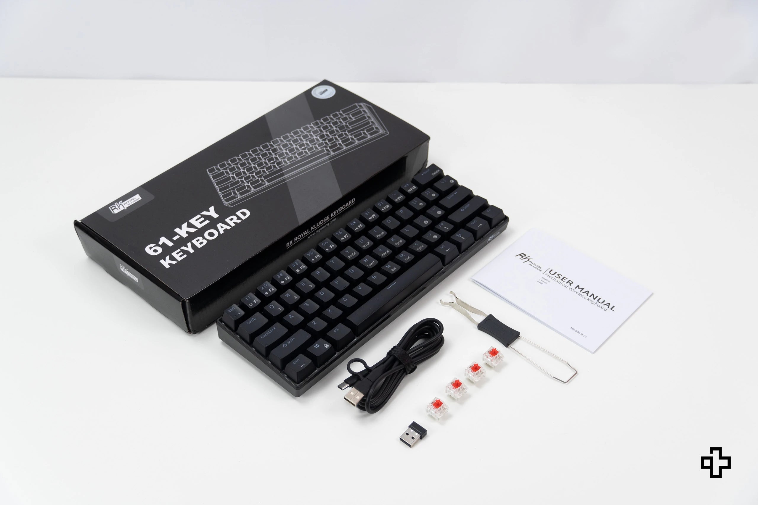 Royal Kludge RK61 Hotswap Neagra Bluetooth Wireless Tastatur für Gaming