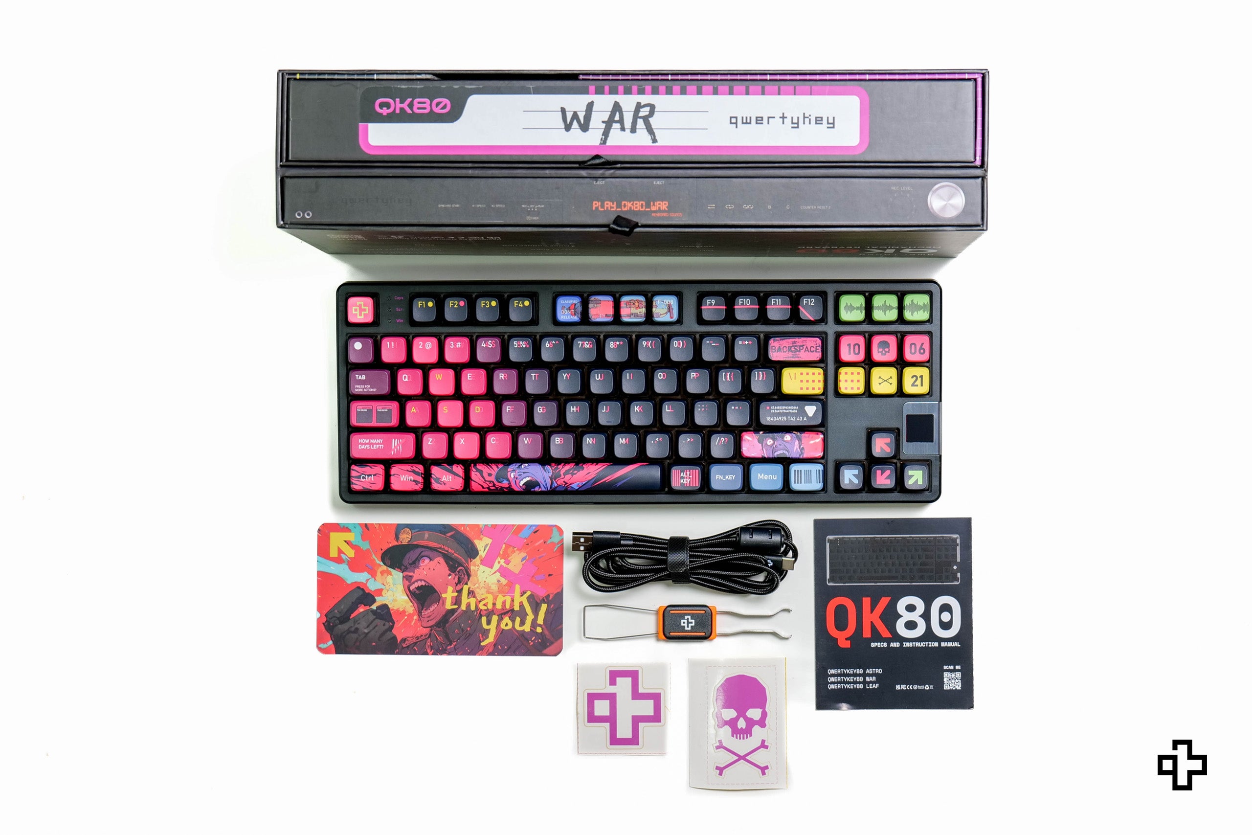 QwertyKey80 War Bluetooth Wireless Hotswap RGB QMK/VIA Dichtungsmontierte Tastatur, mechanische Gaming-Tastatur mit Tastatur