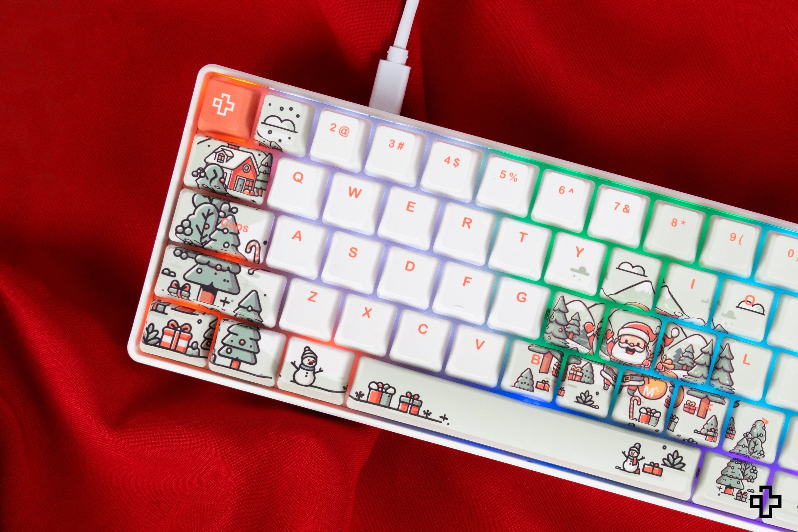 QwertyKey Santa Hotswap Mechanische Weihnachts-Gaming-Tastatur
