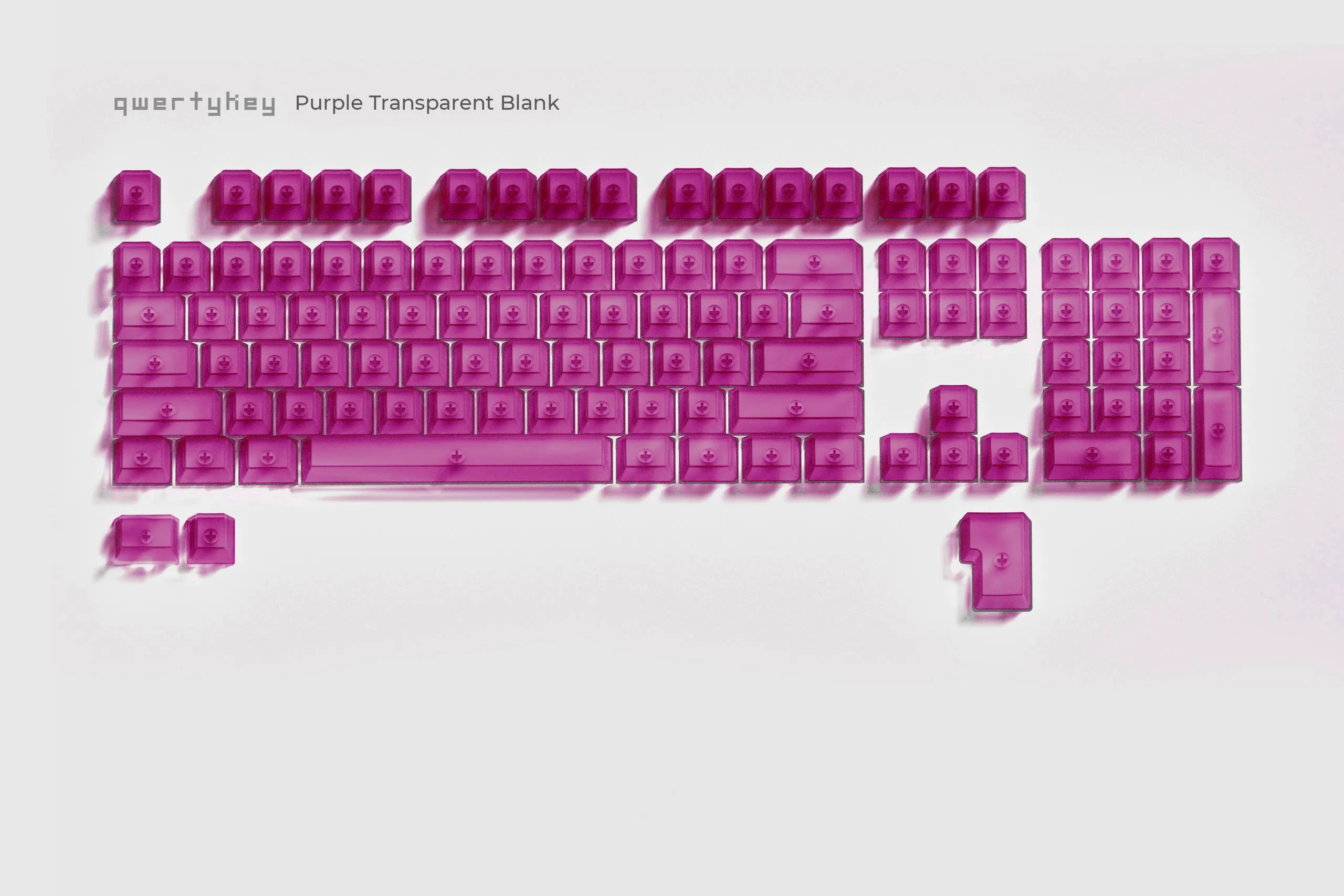 Set Taste QwertyKey Purple Transparent Blank Profil OEM Material ABS